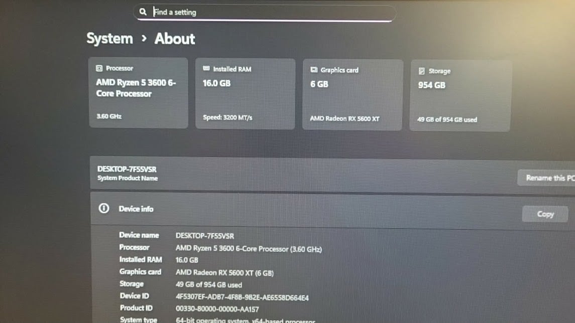 Custom RGB Gaming PC – Ryzen 5 3600 / RX 5600 XT / 16GB RAM / 1TB NVMe photo 2